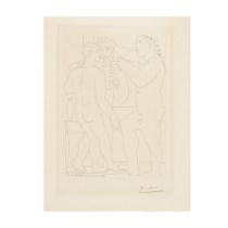 Pablo Picasso (1881-1973); Deux Hommes Sculptés, pl. 52, from La Suite Vollard;