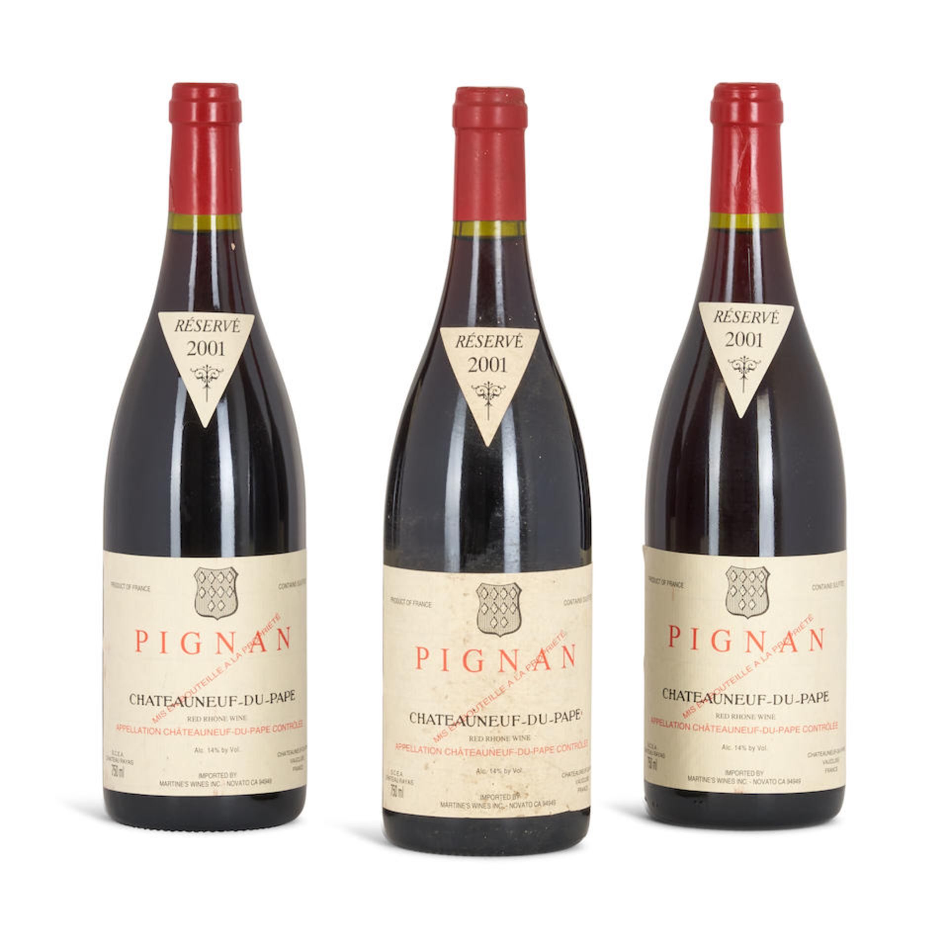 Rayas Pignan Chateaneuf du Pape 2001 (3 bottles)