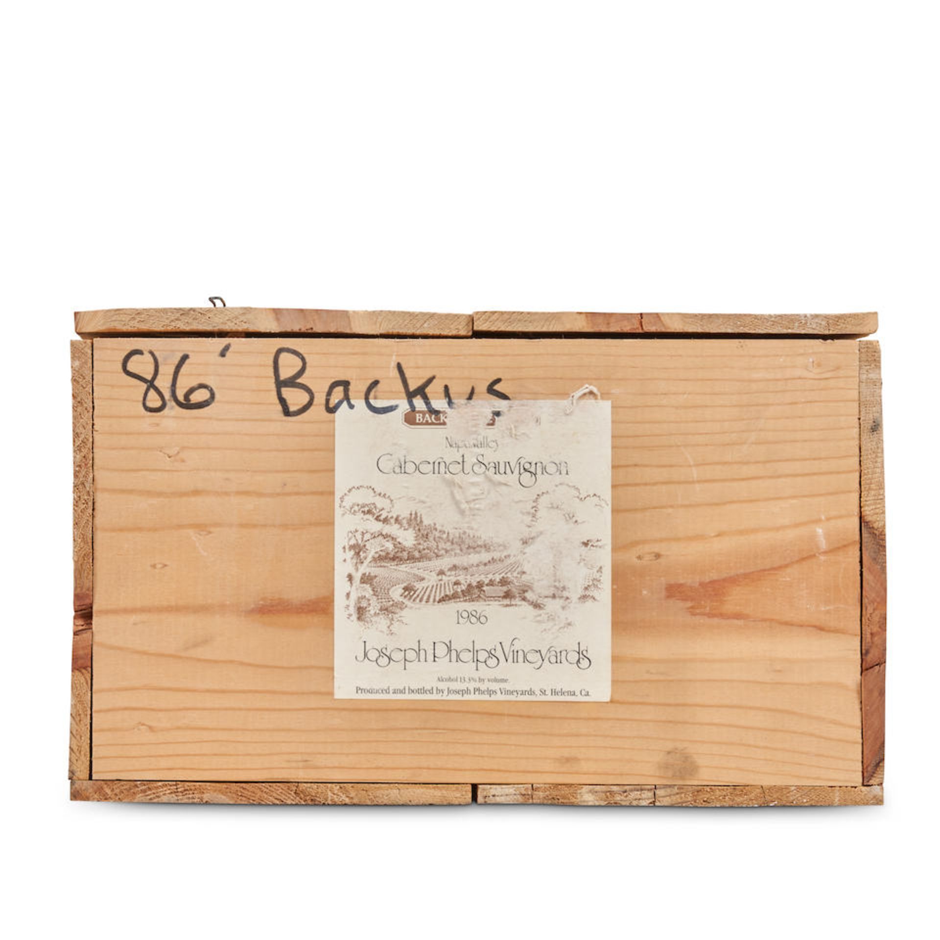 Joseph Phelps Cabernet Sauvignon Backus 1986 (12 bottles)