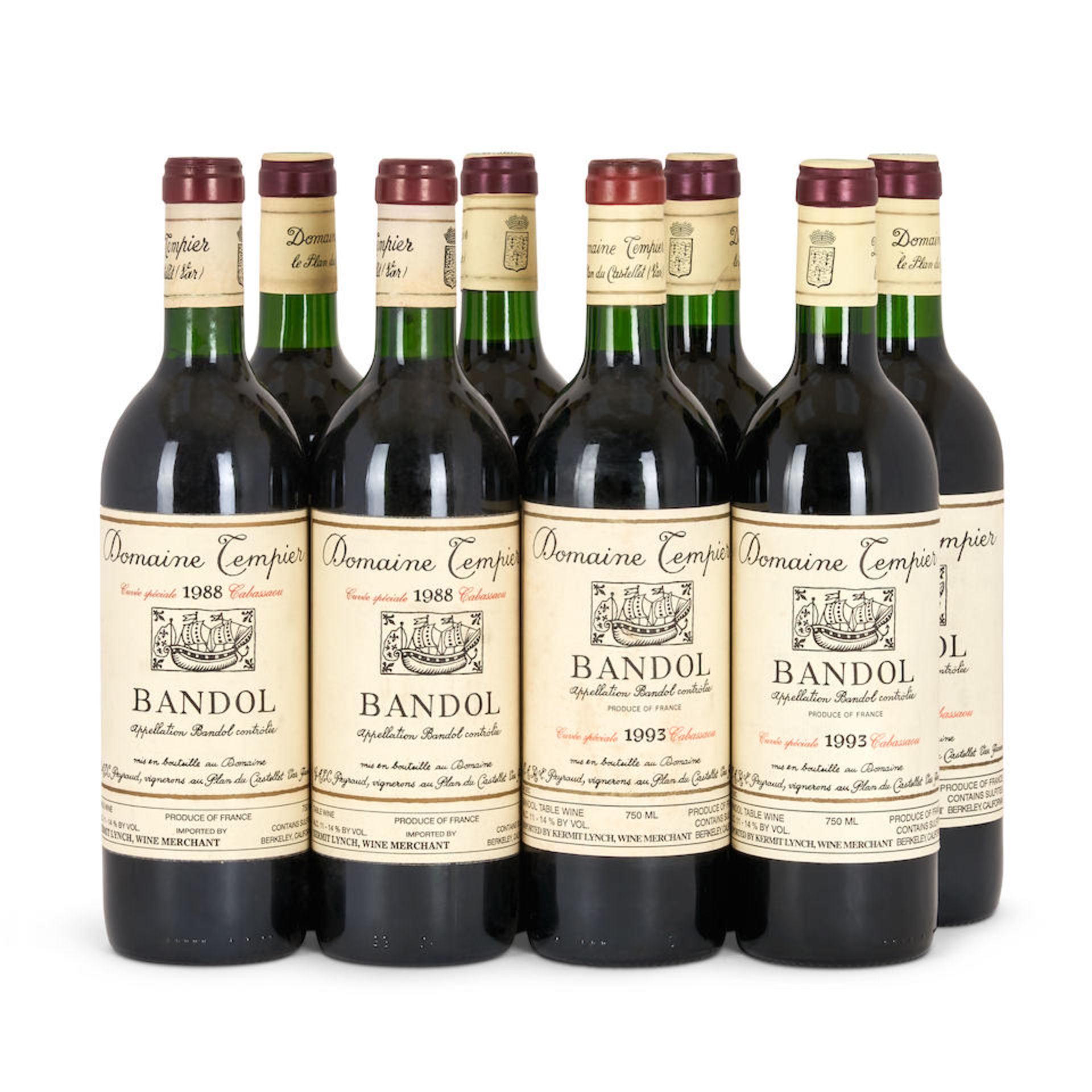 Mixed Vintage Tempier Bandol Cuvee Cabassaou (8 bottles)