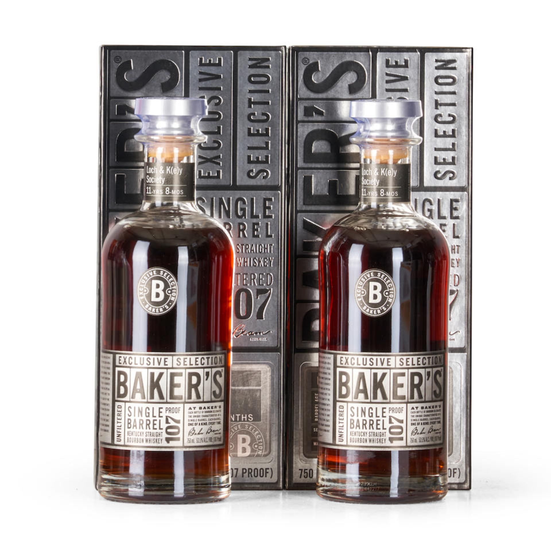 Baker's Single Barrel Bourbon 11 Years Old (2 750ml bottles)