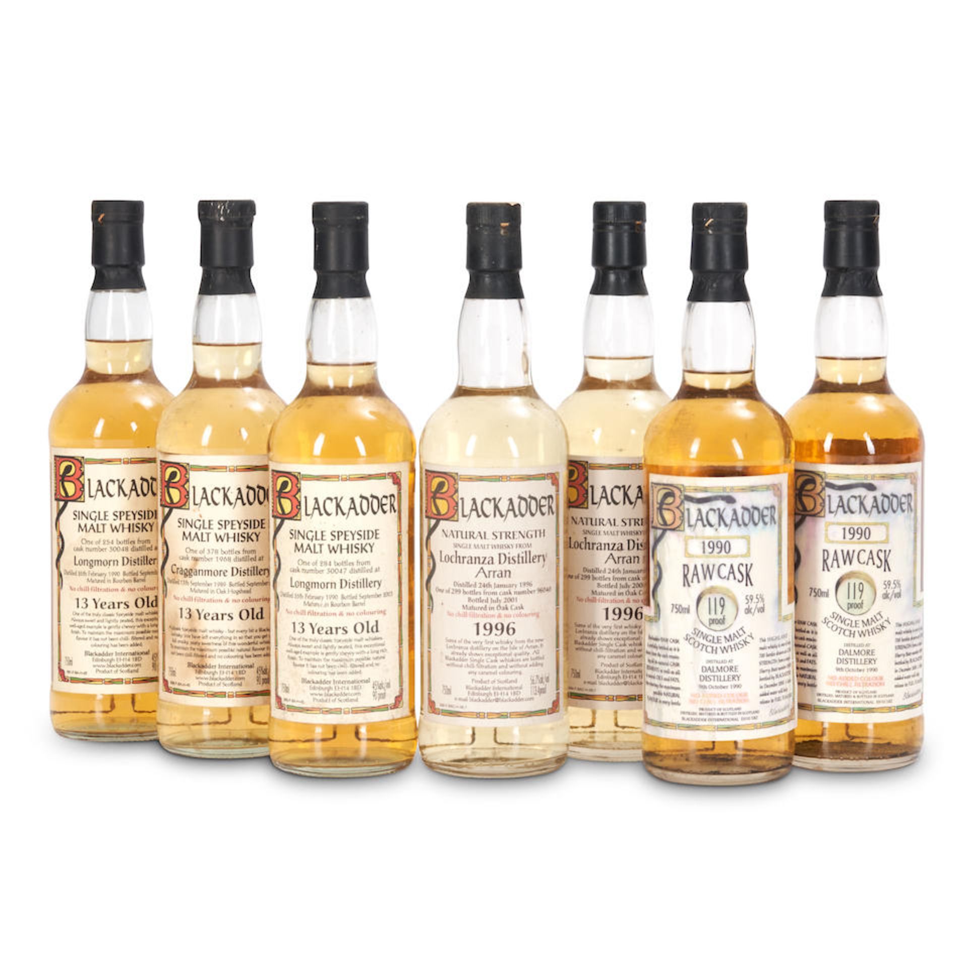 Mixed Blackadder Bottled Scotch (7 750ml bottles)