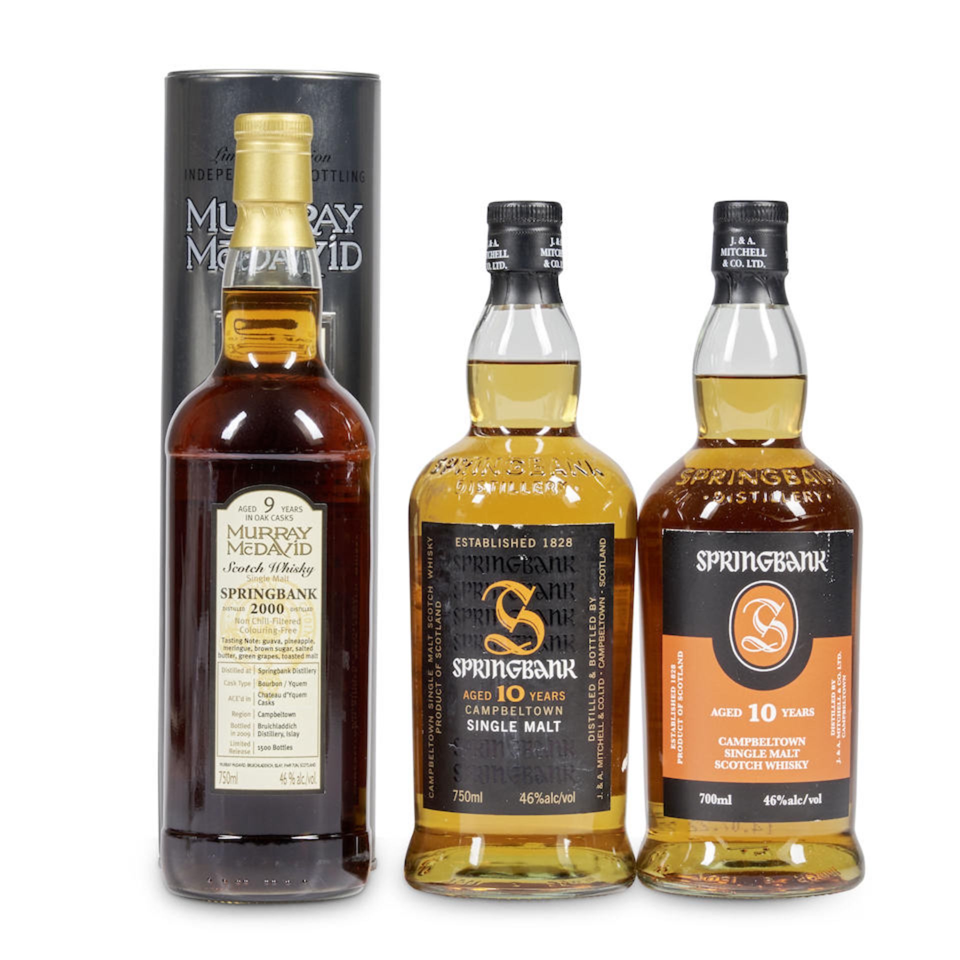 Mixed Age Statement Springbank (2 750ml bottles, 1 70cl bottle)