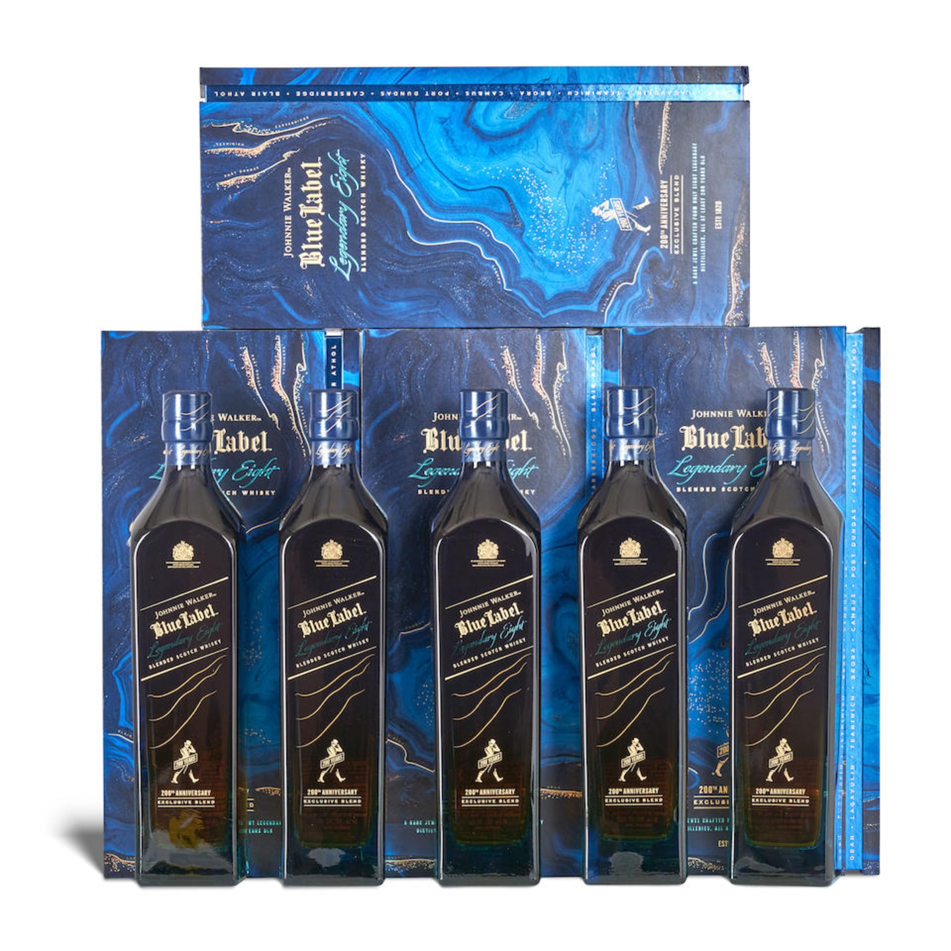 Johnnie Walker Blue Label 200th Anniversary Legendary Eight (5 750ml bottles)