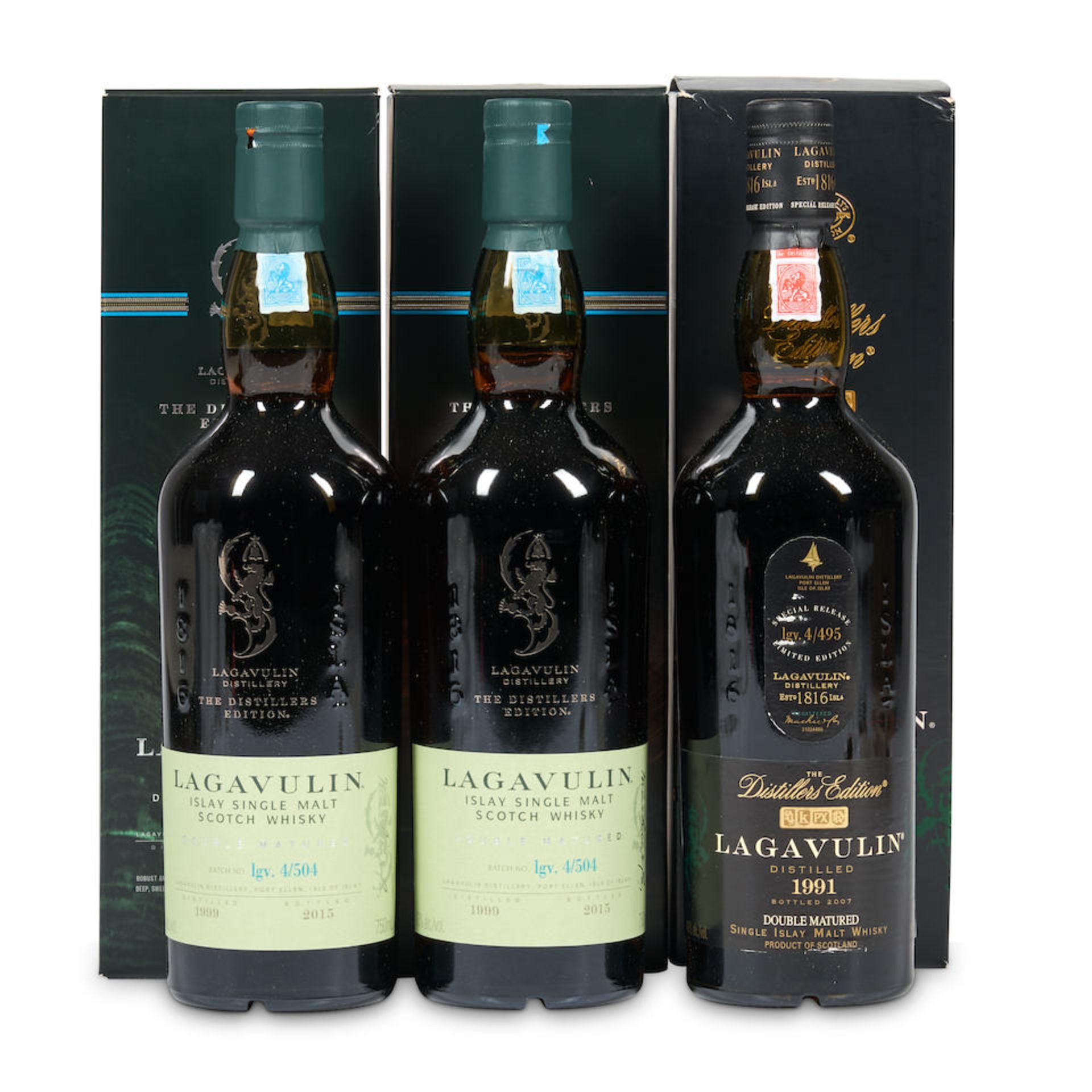 Mixed Bottling Lagavulin Distiller's Edition (3 750ml bottles)