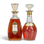 Mixed Walker's 8 Years Old Decanters (1 4/5qt bottle, 1 750ml bottle)