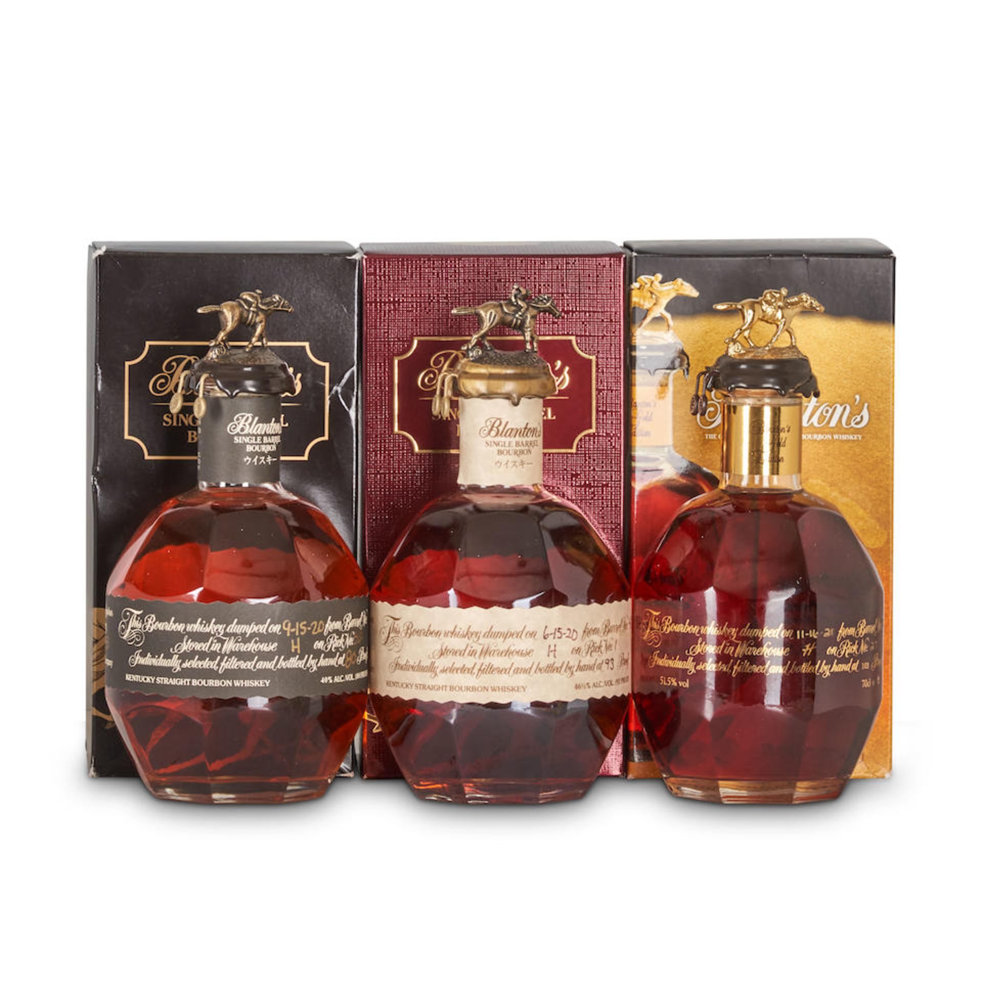 Mixed Blanton's (2 750ml bottles, 1 70cl bottle)