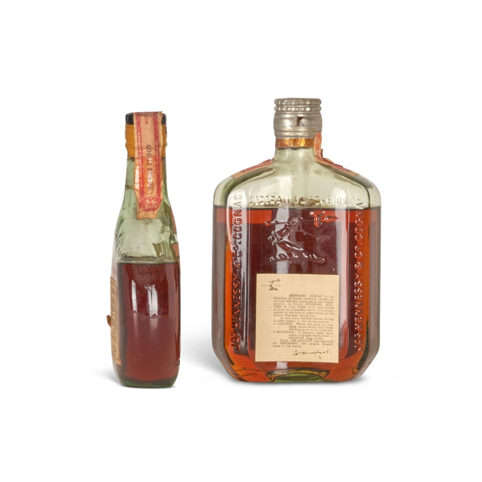 Mixed Cognac & Armagnac (1 half-pint bottle, 1 4/5 pint bottle) - Image 2 of 2