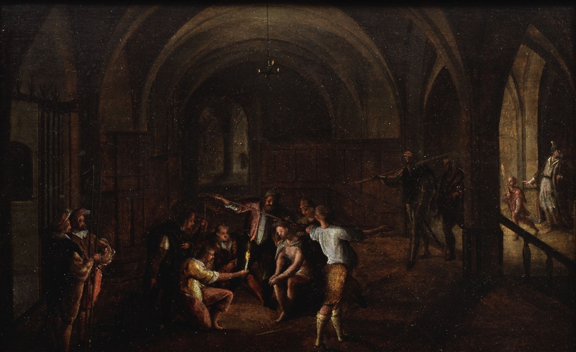 Hendrick van Steenwyck the Younger (Antwerp circa 1580-1649 ?Leiden) The Mocking of Christ