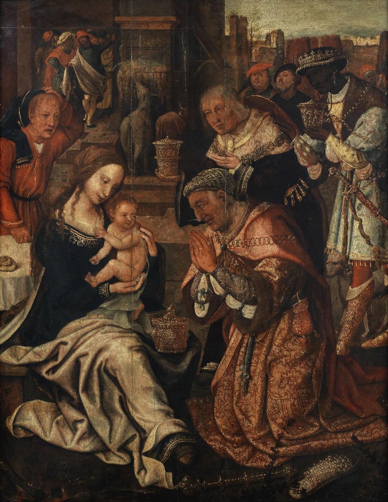 Follower of Pieter Coecke van Aelst (Aelst 1502-1550 Brussels) The Adoration of the Magi