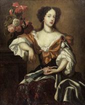 Studio of Simon Pietersz. Verelst (The Hague 1644-1721 London) Portrait of Mary of Modena, seate...