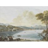 Giosafatto Alfieri (active Italy, early 19th Century) A view of Lugano; and a View of a fortifi...