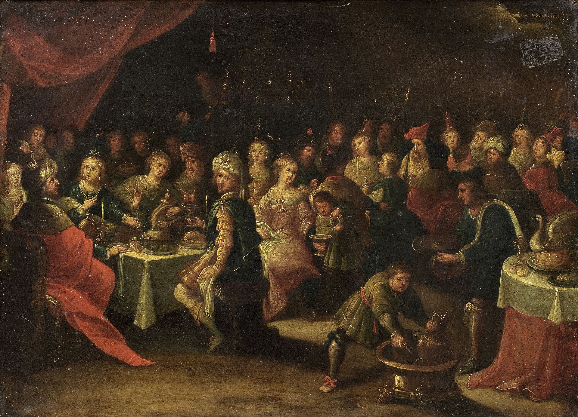 Circle of Frans Francken II (Antwerp 1581-1642) Belshazzar's Feast