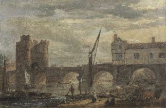 Paul Sandby R.A. (Nottingham 1730-1809 London) The Old Welsh Bridge, Shrewsbury