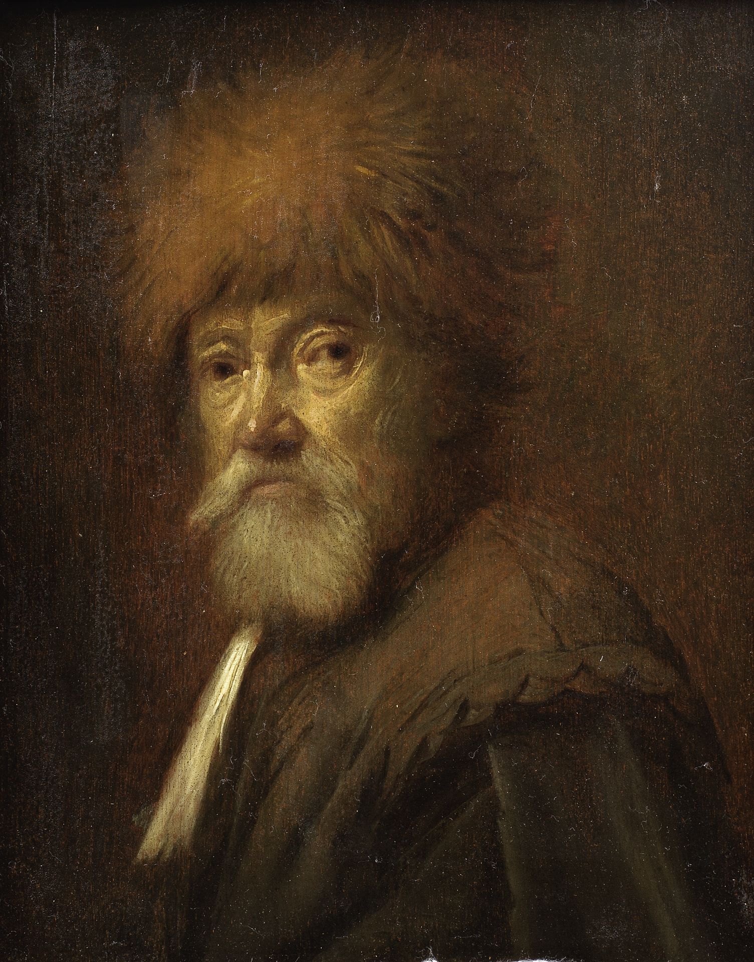 Dutch School, 1639 Tronie of a man in a fur hat