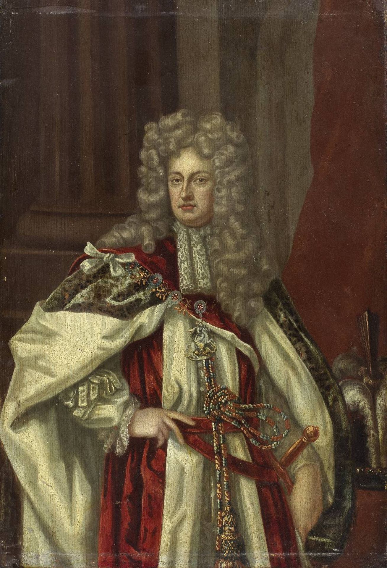 Manner of Sir Godfrey Kneller, 18th Century Portrait of a gentleman, probably George of Denmark,...