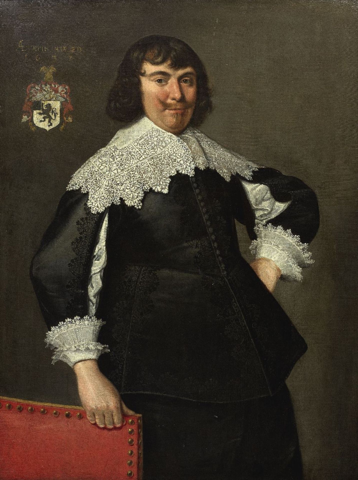 Circle of Johannes Cornelisz. Verspronck (Haarlem circa 1606-1662) Portrait of a gentleman, said...