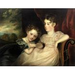 Thomas Kirkby (active Britain, 1796-circa 1847) Portrait of Theodosia and Joanna Wren, seated be...