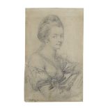 Richard Cosway, R.A. (Devon 1742-1821 London) Portrait of a lady, probably the artist's wife Mar...