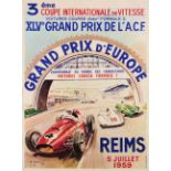 JEAN DES GACHONS (XXème) Grand Prix d'Europe, Reims, 1959