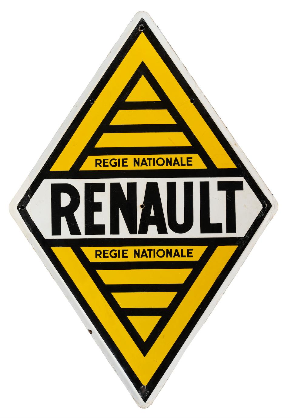RENAULT Plaque émaillée, années 60 - Image 2 of 2