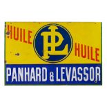 HUILE PANHARD & LEVASSOR Plaque émaillée