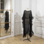 Gabrielle CHANEL, collection Haute Couture, circa 1918/1920. Poncho long du soir en mousseline d...