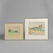 Ewen Henderson Two landscape watercolours, 1978 and 1979