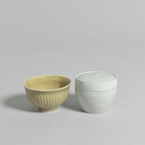 David Leach Fluted bowl and lidded pot