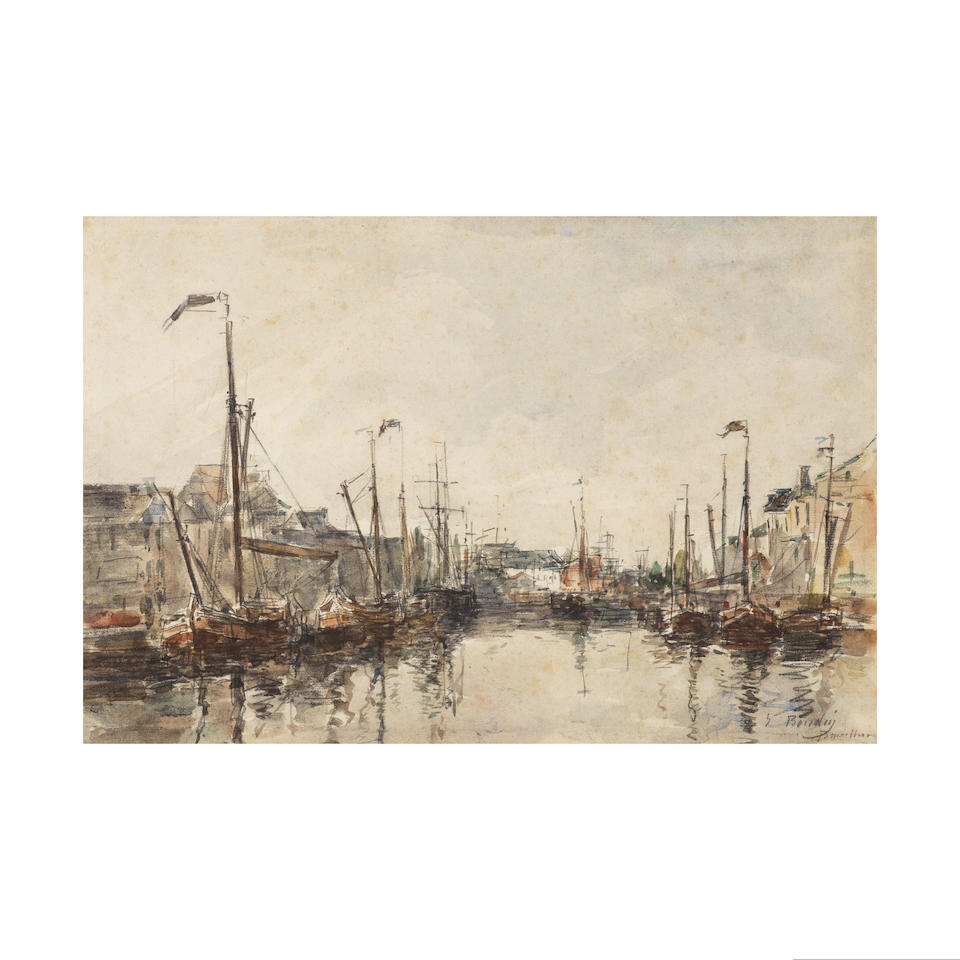 EUGÈNE BOUDIN (1824-1898) Le bassin à Bruxelles