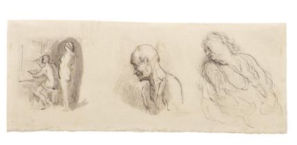 HONORÉ DAUMIER (1808-1879) Feuille d'études