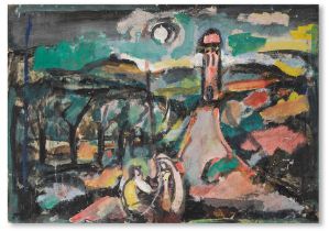 GEORGES ROUAULT (1871-1958) Paysage au bosquet