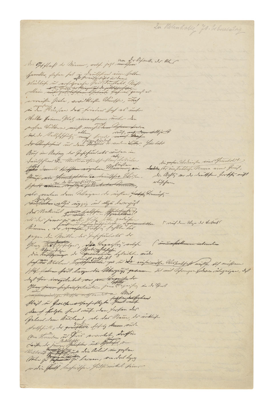 HERTZ ON HIS MENTOR HERMANN VON HELMHOLTZ. HERTZ, HEINRICH. 1857-1894. Autograph Manuscript, a h...