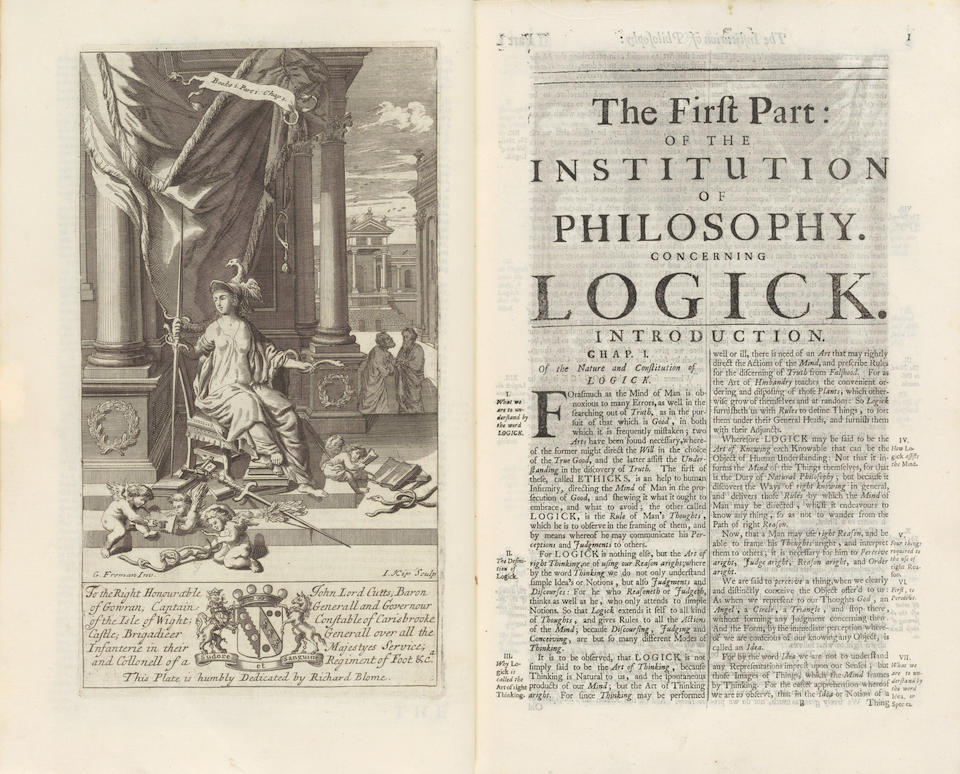 [DESCARTES] JOHN EVELYN'S COPY OF AN IMPORTANT WORK IN THE SPREAD OF CARTESIAN PHILOSOPHY. [DESC...