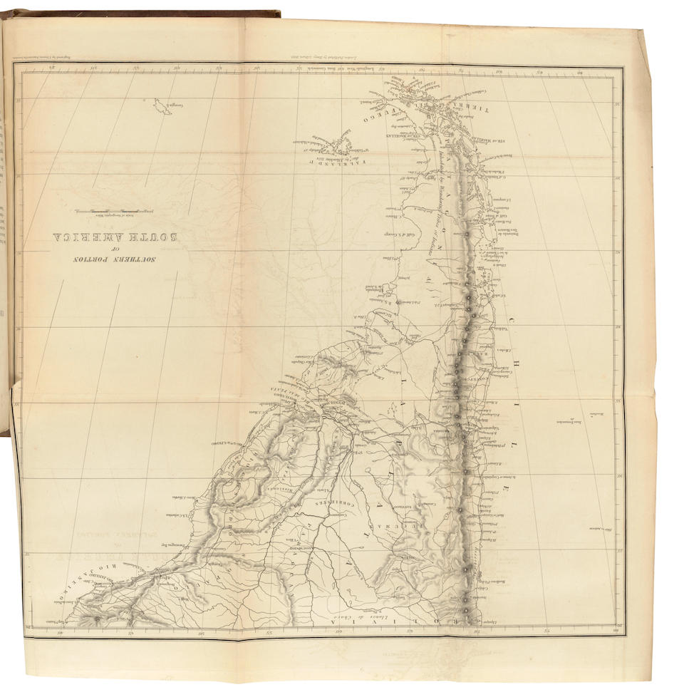 DARWIN'S FIRST BOOK. DARWIN, CHARLES. 1809-1882. Journal of Researches into the Geology and Natu...