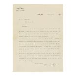 TESLA ON ELECTRICITY. TESLA, NIKOLA. 1856-1943. Typed Letter Signed ('N. Tesla') to N.S. Amstutz...