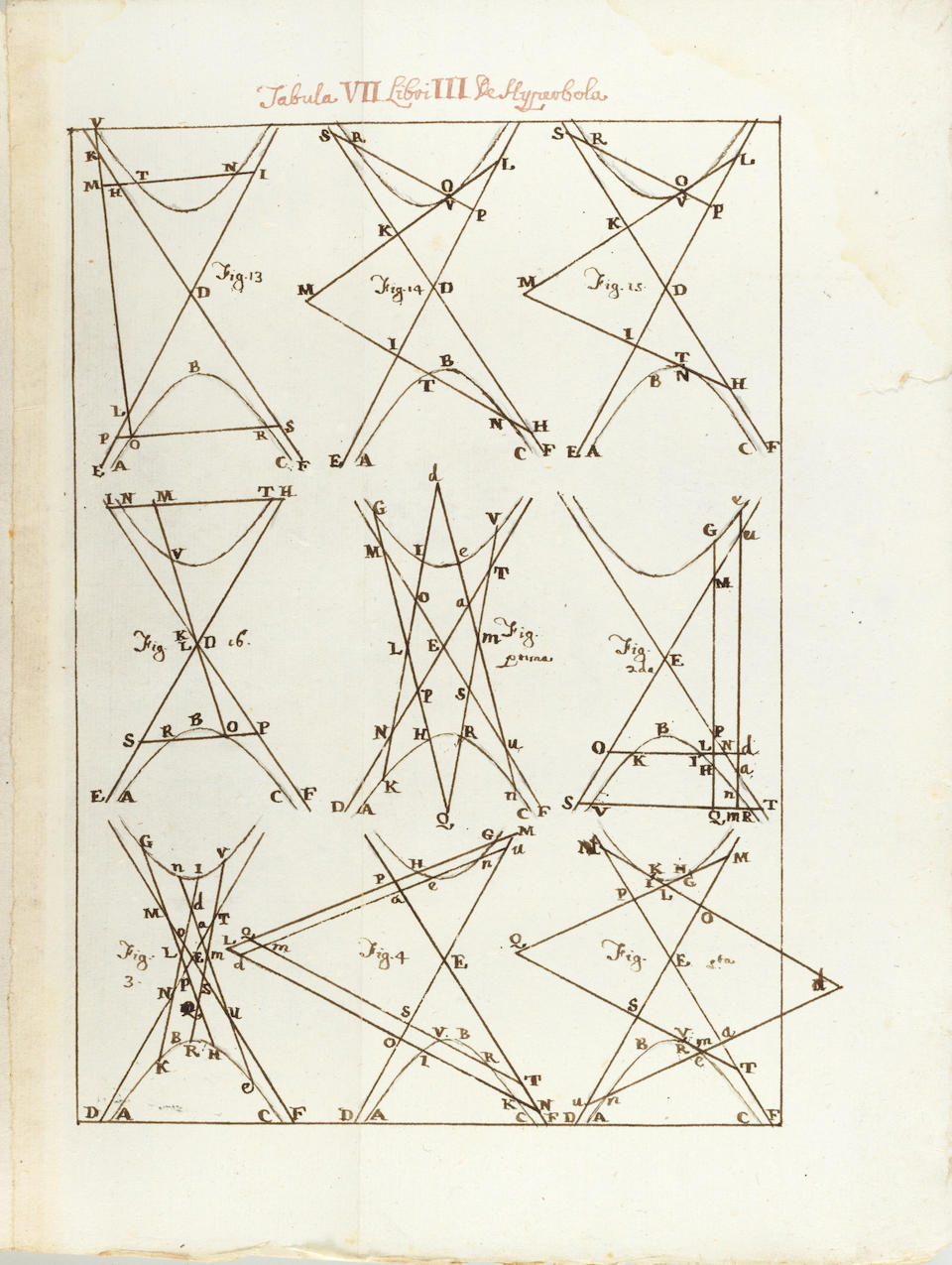 [MATHEMATICS] UNIQUE 18TH-CENTURY ILLUSTRATED MATHEMATICAL MANUSCRIPT ON CONIC SECTIONS. STAMPA,... - Image 5 of 6