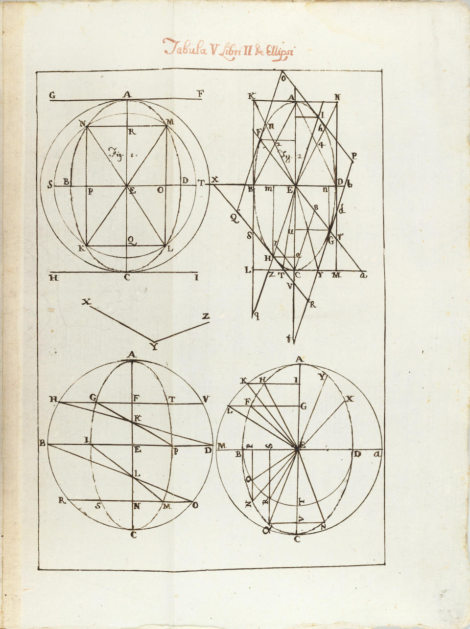 [MATHEMATICS] UNIQUE 18TH-CENTURY ILLUSTRATED MATHEMATICAL MANUSCRIPT ON CONIC SECTIONS. STAMPA,... - Image 6 of 6