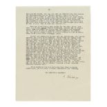 SCHRODINGER AT THE DAWN OF WAVE MECHANICS. SCHRÖDINGER, ERWIN. 1887-1961. Typed Letter Sig...