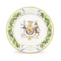 A London-decorated Paris plate from the 'Nelson Set Dessert Service', circa 1802