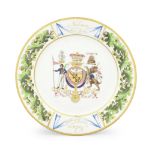 A London-decorated Paris plate from the 'Nelson Set Dessert Service', circa 1802