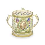 A Copeland commemorative tyg or loving cup, dated 1905