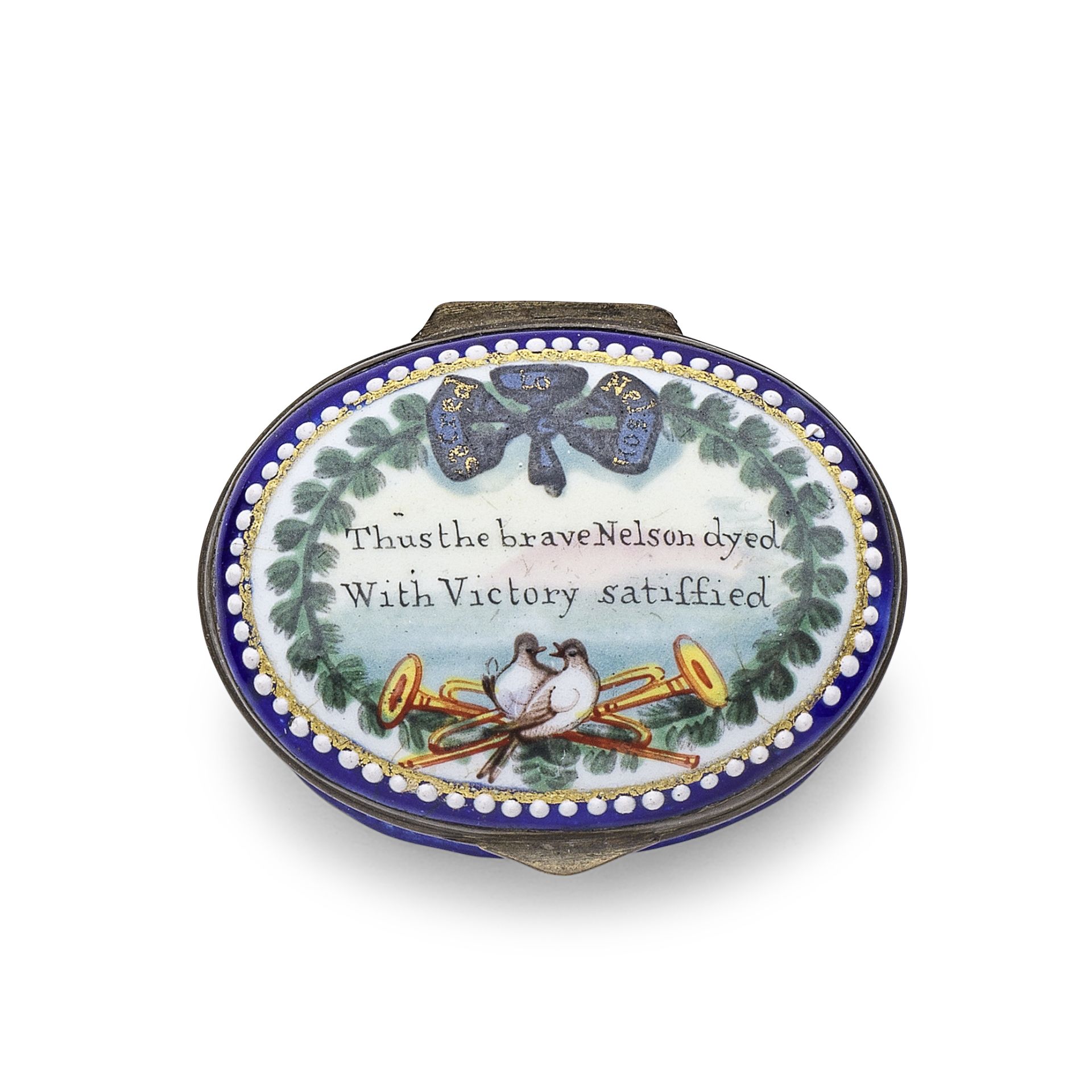 A South Staffordshire enamel patch box, early 19th century