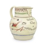 A pearlware jug, circa 1800-10