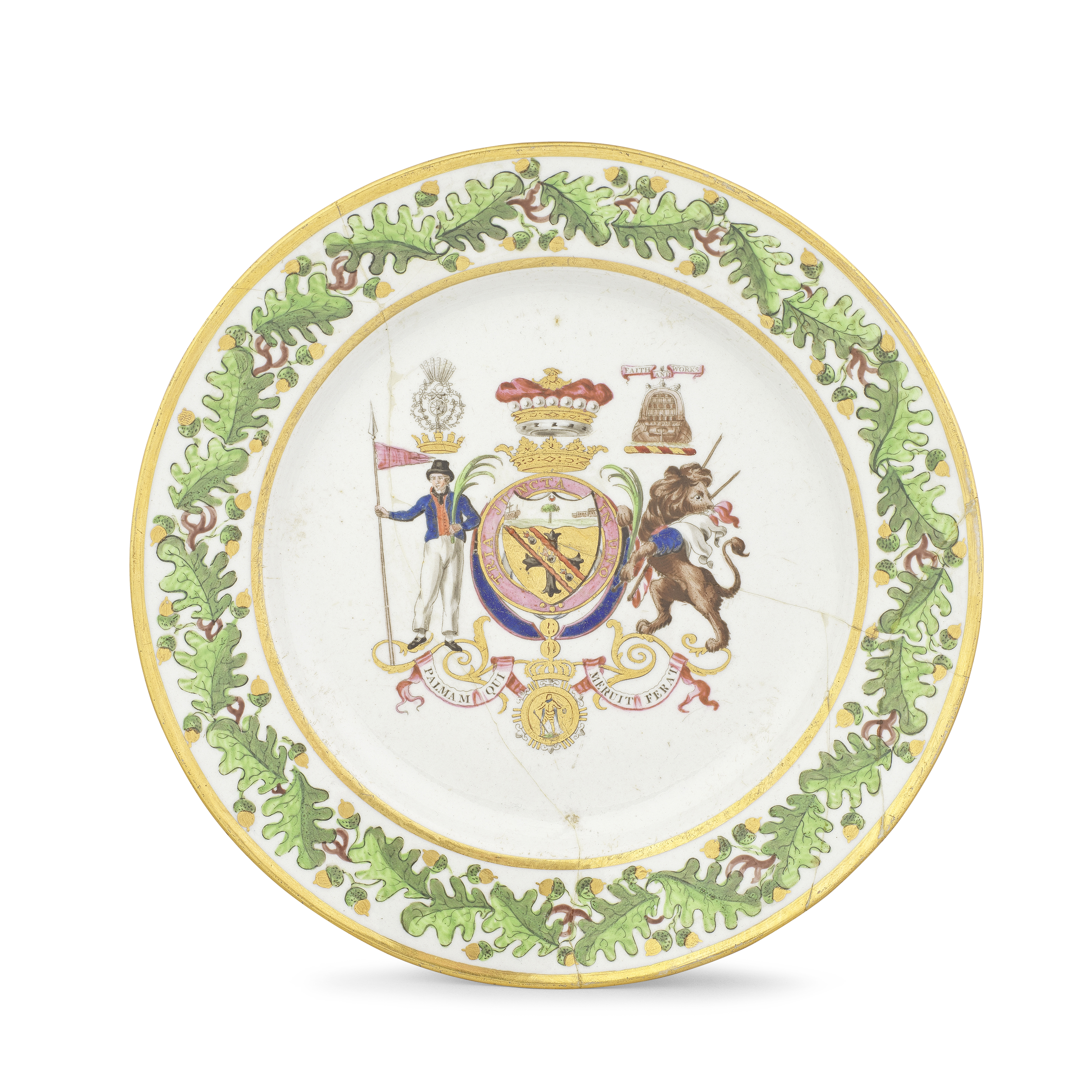 A Coalport bread and butter plate from the 'Nelson Set Tea Service', circa 1802