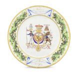 Another London-decorated Paris plate from the 'Nelson Set Dessert Service', circa 1802