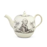 A rare Wedgwood creamware teapot and cover, circa 1780-82