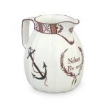 'Nelson For Ever': a Staffordshire porcelain jug, circa 1800-10