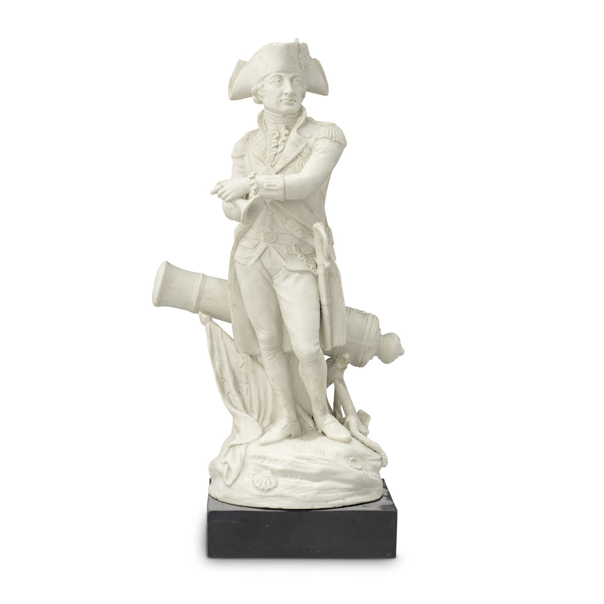 Nelson Family Provenance: An important white stoneware figure of Nelson, circa 1800