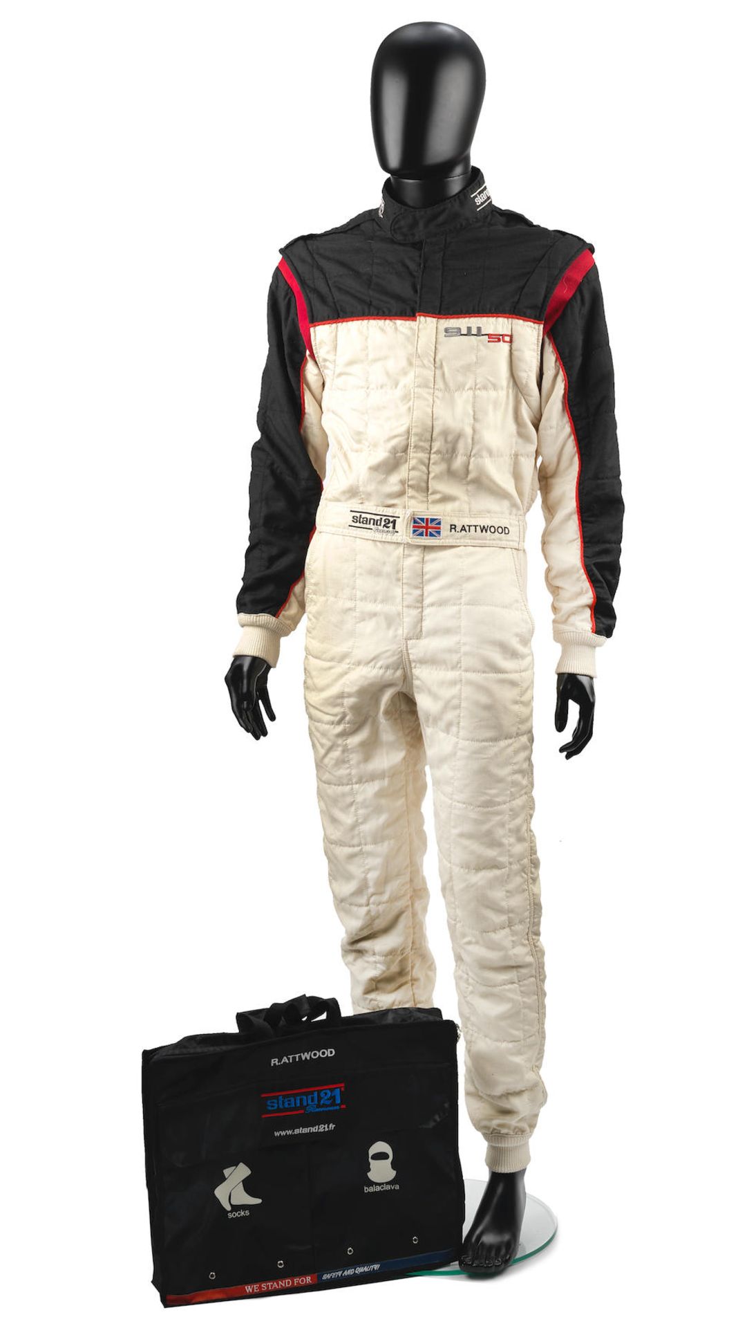 A set of Richard Attwood's Porsche 911 50th Anniversary race overalls by Stand 21, 2013, ((2)) - Image 3 of 3